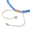 5Pcs 5 Colors Natural Shell Heart & Seed Braided Bead Bracelets Set BJEW-JB10039-01-5