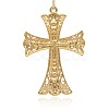 Golden Plated Alloy Cross Big Pendants ALRI-J026-01G-2