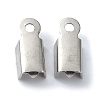 Non-Tarnish 201 Stainless Steel Ribbon Crimp Ends STAS-C097-52P-1