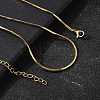 1.5MM 304 Stainless Steel Snake Chain Necklaces for Women Men STAS-V011-04C-G-1