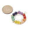 Gemstone Copper Wire Wrapped Pendants PALLOY-JF02304-01-3