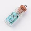 Glass Bottle Pendants PALLOY-JF00248-2