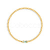 Birthstone 304 Stainless Steel Pave Cubic Zirconia Link Bracelets FS-WG4804B-04-1