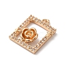 Brass Micro Pave Clear Cubic Zirconia Pendants KK-C062-068G-2