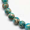 Natural Imperial Jasper Round Bead Strands G-I103-8mm-03-3