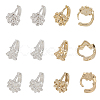 12Pcs 6 Style Brass Hoop Earring Findings KK-CA0002-45-1