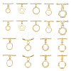 18Pcs 9 Styles Brass Toggle Clasps KK-ME0003-86-1