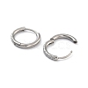 316 Surgical Stainless Steel Pave Clear Cubic Zirconia Hoop Earrings Women EJEW-A109-01A-P-2