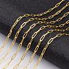 Brass Paperclip Chains X-CHC-S008-001C-G-3