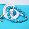 6 Styles Synthetic Turquoise Beads Strands Sets TURQ-GO0001-01-5