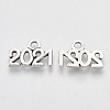 Tibetan Style Alloy Charms X-TIBE-T010-36AS-RS-2