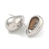 Rack Plating Brass Micro Pave Clear Cubic Zirconia Stud Earring EJEW-C102-29C-P-2