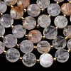 Natural Purple Phantom Quartz Purple Lodolite Quartz Beads Strands G-C116-A184-01-4