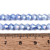 Anti-Tarnish Electroplate Bicone Glass Beads Strands EGLA-T021-4mm-16-15-2