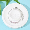 Brass Micro Pave Cubic Zirconia Link Bracelets BJEW-Z122-01P-2