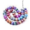 Opaque Baking Paint Glass Beads Strands EGLA-N006-009B-A18-2