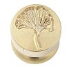 Golden Tone Round Wax Seal Brass Stamp Heads AJEW-M040-01G-N-2