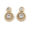 304 Stainless Steel Micro Pave Cubic Zirconia Pendants STAS-I325-024G-1