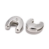 Letter Slider Beads for Watch Band Bracelet Making ALRI-O012-U-NR-2