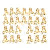 Alphabet Brass Micro Pave Clear Cubic Zirconia Pendants KK-Z151-20G-1
