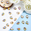 Olycraft Pointed Back Glass Rhinestone Cabochons RGLA-OC0001-09G-6