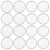 Gorgecraft 16Pcs 2 Style Tinplate Frog Lid Insert with Square Grids FIND-GF0004-87-1