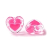 Glass Heart Beads GLAA-D005-01B-3