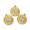 Ion Plating(IP) 304 Stainless Steel Enamel Pendants STAS-Q001-29G-3