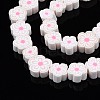 Handmade Polymer Clay Bead Strands X-CLAY-N011-48A-15-3