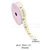 5 Rolls 5 Patterns Single Face Printed Cotton Satin Ribbons OCOR-YW0001-04-4