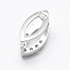 Anti-Tarnish Rhodium Plated 925 Sterling Silver Micro Pave Cubic Zirconia Pendant Bails STER-E053-07P-2