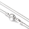 Brass Round Snake Chain Fine Necklace Making NJEW-BB10854-18P-1