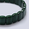Natural Malachite Stretch Bracelets BJEW-F327-04-3