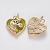 Brass Enamel Pendants KK-T049-025G-01-NF-2