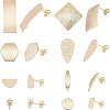 Mixed Shapes Brass Stud Earring Findings KK-FH0003-75-1