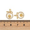 Brass Micro Pave Clear Cubic Zirconia Peg Bails KK-B137-16G-3