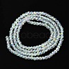 Electroplated Glass Beads Strands EGLA-P055-01A-AB01-4