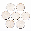 Unfinished Natural Poplar Wood Pendants WOOD-S045-108-1
