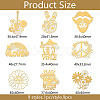 9Pcs 9 Styles Nickel Decoration Stickers DIY-WH0450-047-2