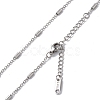 Non-Tarnish 304 Stainless Steel Column Link Chain Necklace for Men Women NJEW-K245-019E-2