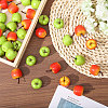 60Pcs 2 Colors Foam Imitation Apple DJEW-CA0001-43-4