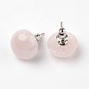 Half Round Dome Natural & Synthetic Mixed Stone Stud Earrings EJEW-L171-M-2