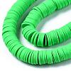 Flat Round Handmade Polymer Clay Beads CLAY-R067-10mm-08-3