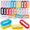 Gorgecraft 36Pcs 9 Colors Silicone Replacement Watch Band Strap Loops SIL-GF0001-10-1