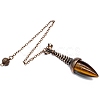 Natural Tiger Eye Dowsing Pendulum Big Pendants PW-WGFD073-01-1