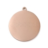 Ion Plating(IP) 304 Stainless Steel Mirror Polished Finish Stamping Blank Tag Pendants STAS-K270-41RG-1