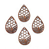 Natural Walnut Wood Pendants WOOD-N011-012-1
