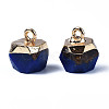 Assembled Synthetic Bronzite and Lapis Lazuli Charms G-N330-47A-3