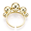 Brass Open Cuff Ring RJEW-Q778-37G-1