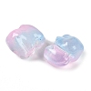 Spray Painted Glass Beads GLAA-Z007-04J-2